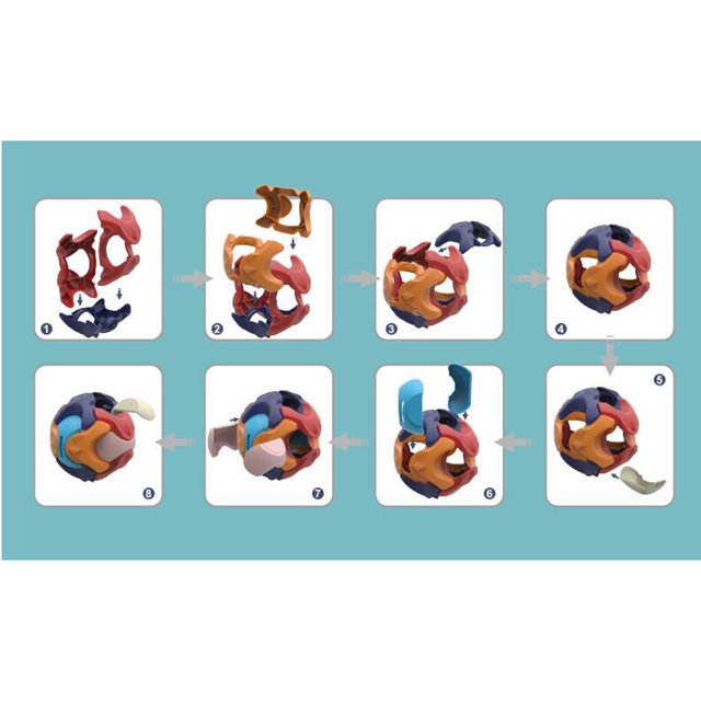 Creative Ball Jigsaw Toy Assembled Ball Early Education Deformation Puzzle Piggy Bank Toy