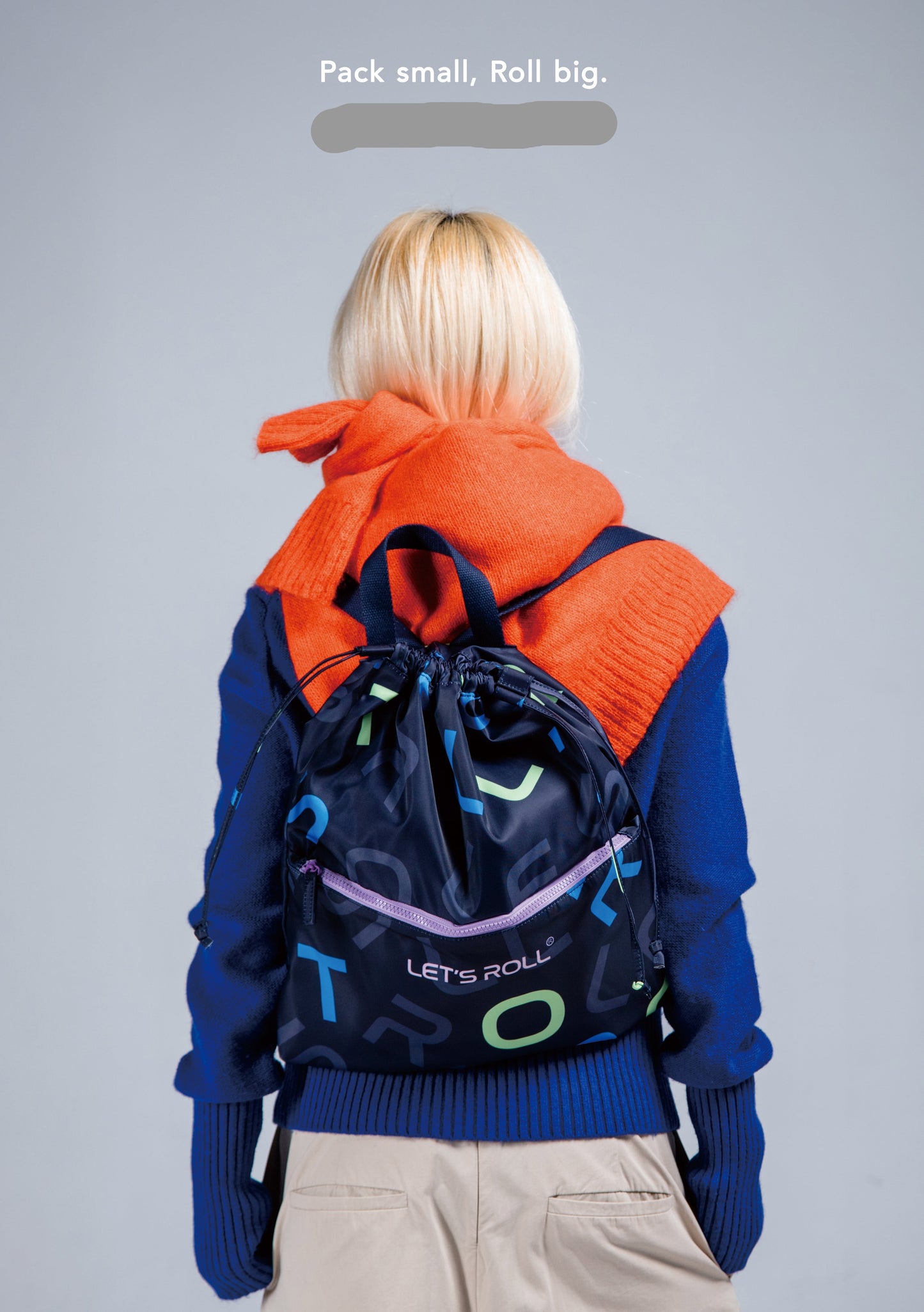 Letter Backpack -Drawstring