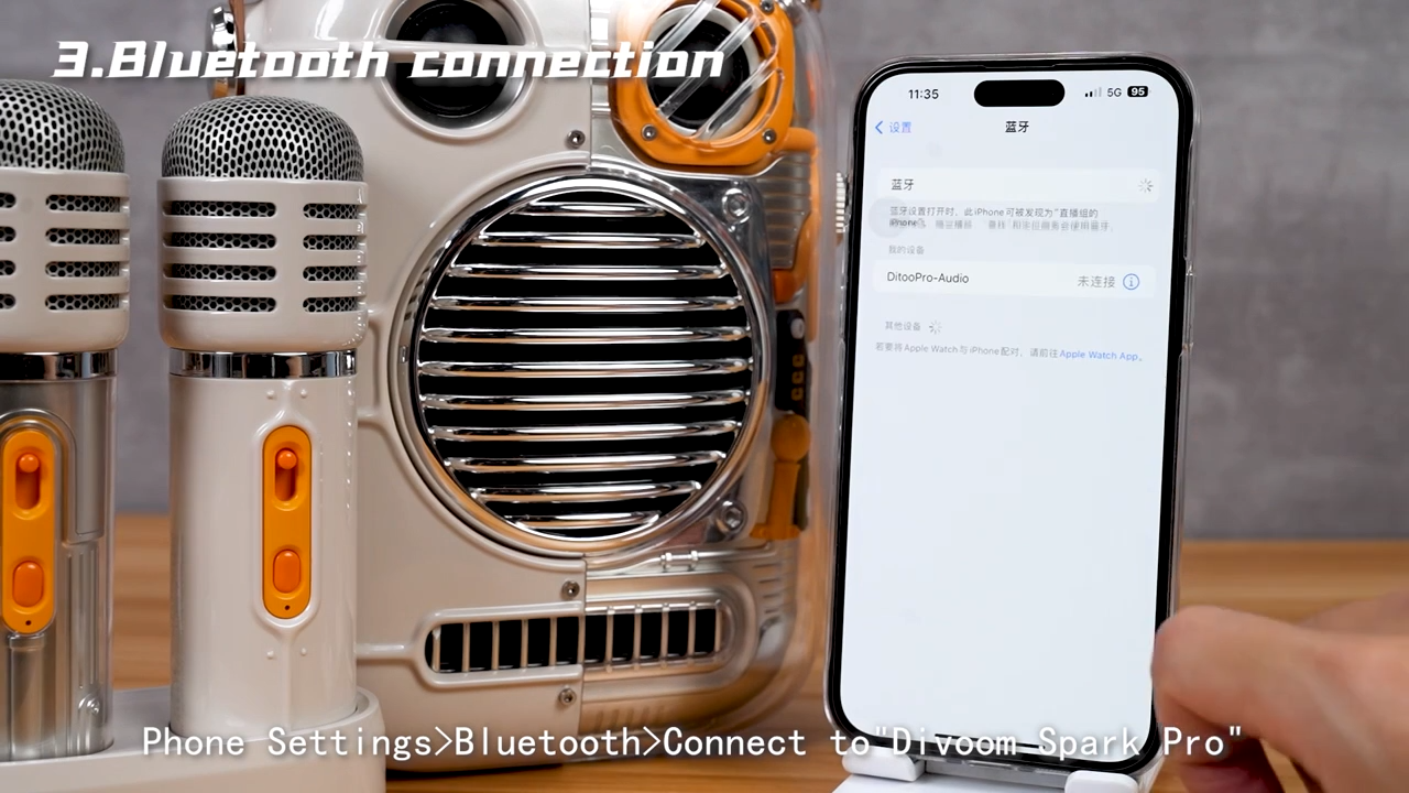 Divoom Spark-Pro Bluetooth Portable Speaker Karaoke Speaker