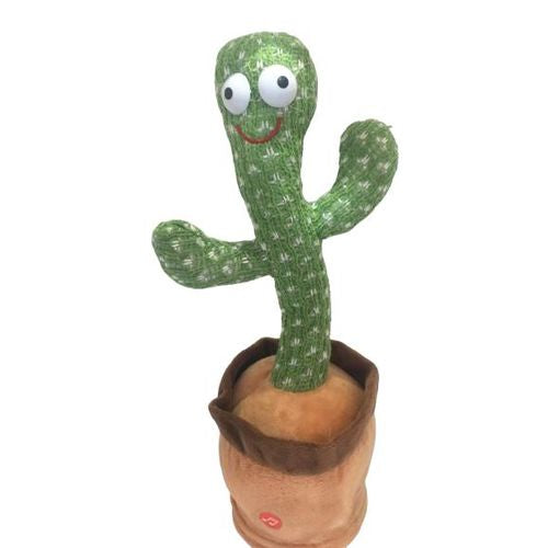 Rechargeable Dancing Cactus Toy – Singing, Talking, Recording & Dancing LED Plush for Kids