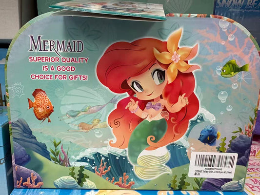 Mermaid Tea Party Set for Little Girls,Birthday Gifts for Age 3 4 5 6 Year Old Girls,Pretend Tin Teapot, Cups, Plates,and Food Sweet Treats Playset for Princess Tea Time Play Kitchen Toys