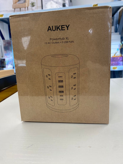 AUKEY powerhub XL 12 AC outlets with 3 USB ports + 2 type-C ports