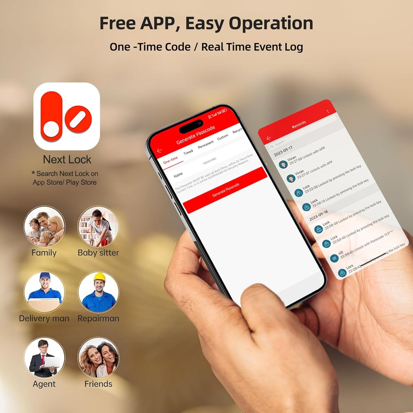 SMONET WiFi Front Door Lock Handle Set,Smart Keyless Entry Fingerprint Keypad Deadbolt & Alexa Compatible, Auto Lock,APP Remote Control for Home,Rental,Easy to Install Silver