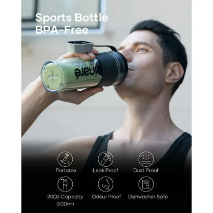 Cocinare 1100W Portable Smoothie Blender, 16oz Cup for Smoothies, Shakes, Frozen Fruit, Ice, Nuts (Black, RED)