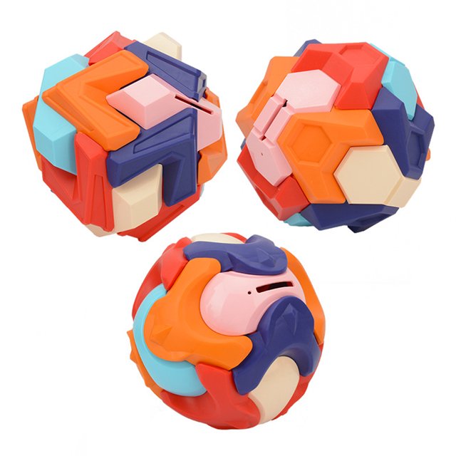 Creative Ball Jigsaw Toy Assembled Ball Early Education Deformation Puzzle Piggy Bank Toy