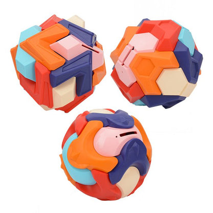 Creative Ball Jigsaw Toy Assembled Ball Early Education Deformation Puzzle Piggy Bank Toy