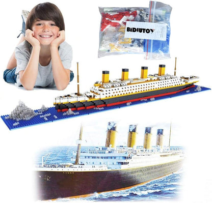 Titanic Model Building Blocks Micro Mini Bricks 3D Puzzle Set Educational Toys -- 1860 pieces