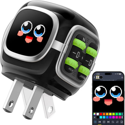 Divoom Dipow 35W, 2026 New USB C Charger Block, Fast GaN Charger with Pixel Screen, Cute Foldable Compact Power Adapter for iPhone 17/16, Galaxy S25/S24, Pixel 9/8, MacBook Air, iPad Pro