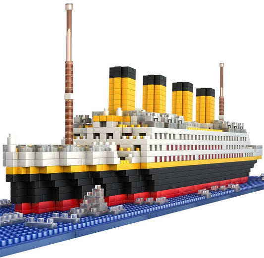 Titanic Model Building Blocks Micro Mini Bricks 3D Puzzle Set Educational Toys -- 1860 pieces