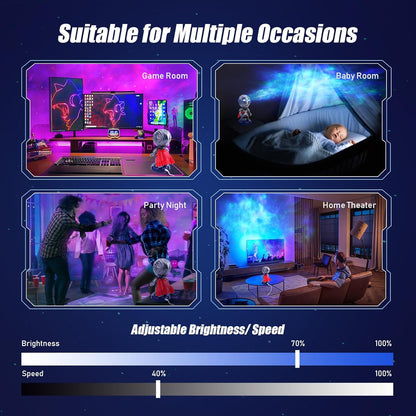 Mech Warrior Star Galaxy Projector - Space Light Projector with Nebula & Timer, Remote Control, Starry Night Light for Bedroom Room Decor