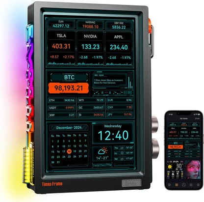 Divoom TimesFrame – 10.1" WiFi 6 Digital Picture Frame & Smart Desk Display, No Subscription | 64GB | Send Photos, Videos & AI Styles + Live Widgets (Weather, Calendar, etc)–Perfect Personalized Gift