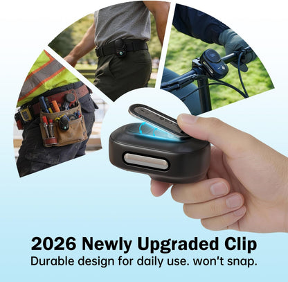 Divoom Itour-S Wearable Bluetooth Speaker, IP67 Waterproof Dustproof, Portable Small Clip-On Bluetooth Speaker, 10H Playtime, for Kitchen, Work, Travel, Biking, Golf, Pool