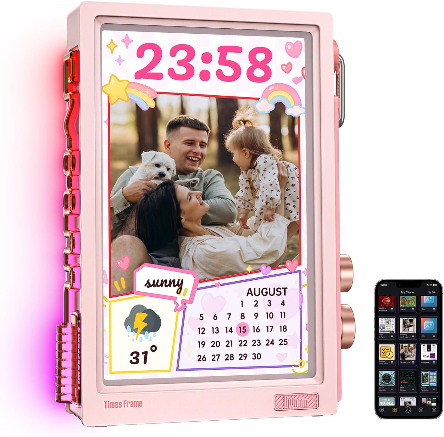 Divoom TimesFrame – 10.1" WiFi 6 Digital Picture Frame & Smart Desk Display, No Subscription | 64GB | Send Photos, Videos & AI Styles + Live Widgets (Weather, Calendar, etc)–Perfect Personalized Gift