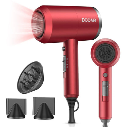 DOOAIR Ionic Professional Blow Dryer in Red color