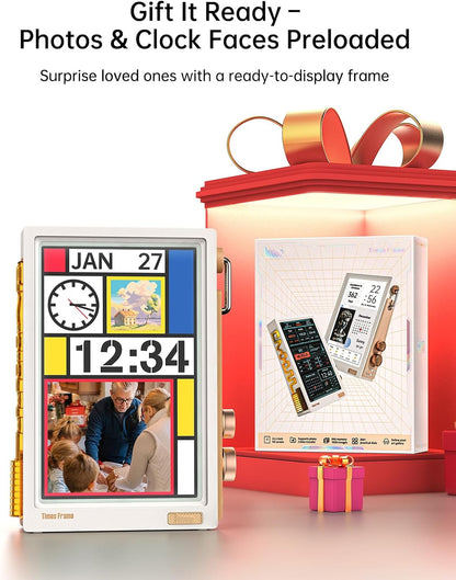 Divoom TimesFrame – 10.1" WiFi 6 Digital Picture Frame & Smart Desk Display, No Subscription | 64GB | Send Photos, Videos & AI Styles + Live Widgets (Weather, Calendar, etc)–Perfect Personalized Gift