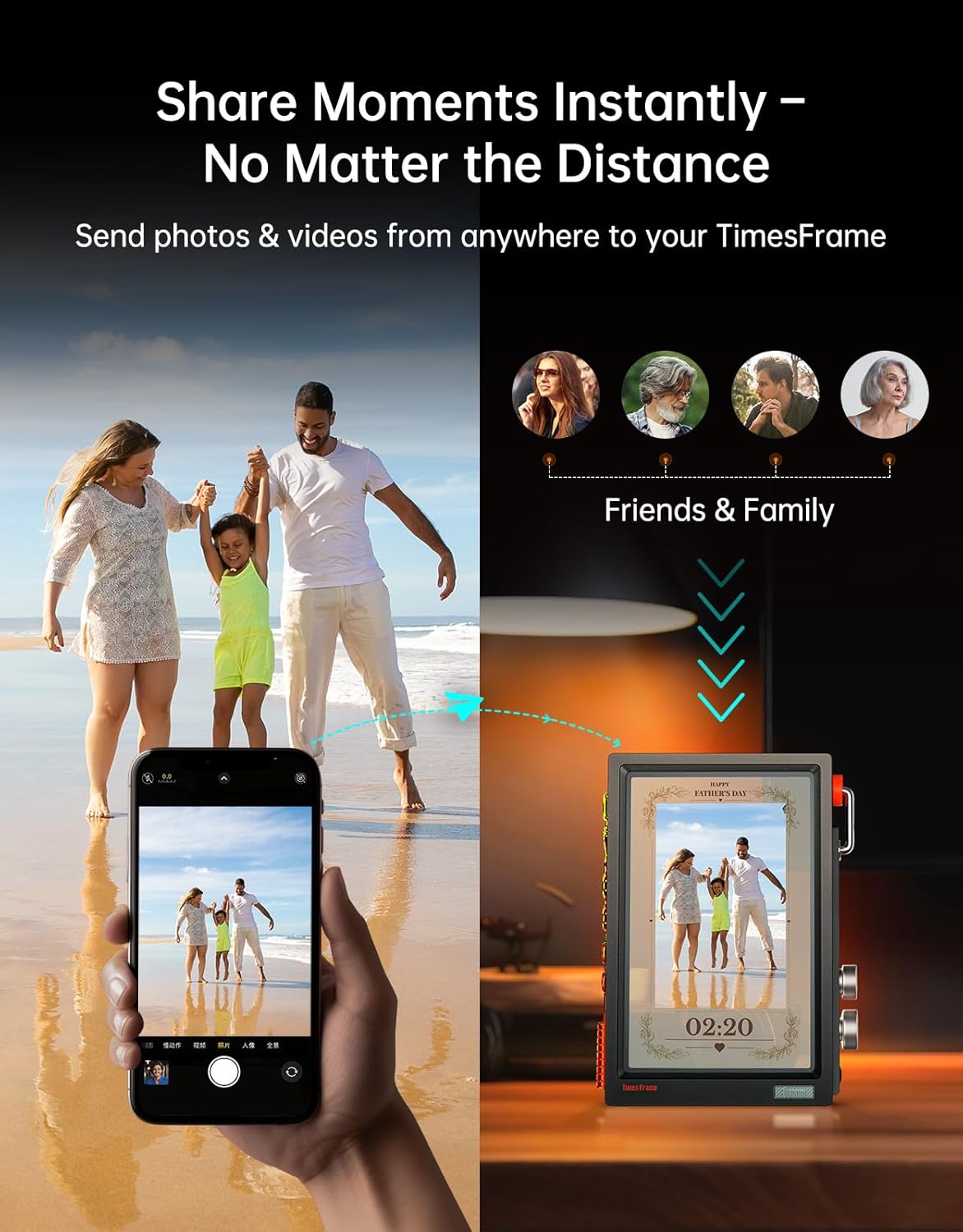 Divoom TimesFrame – 10.1" WiFi 6 Digital Picture Frame & Smart Desk Display, No Subscription | 64GB | Send Photos, Videos & AI Styles + Live Widgets (Weather, Calendar, etc)–Perfect Personalized Gift