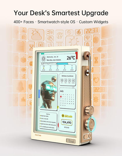 Divoom TimesFrame – 10.1" WiFi 6 Digital Picture Frame & Smart Desk Display, No Subscription | 64GB | Send Photos, Videos & AI Styles + Live Widgets (Weather, Calendar, etc)–Perfect Personalized Gift