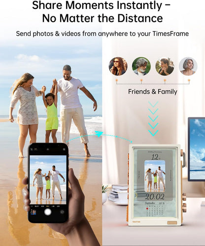 Divoom TimesFrame – 10.1" WiFi 6 Digital Picture Frame & Smart Desk Display, No Subscription | 64GB | Send Photos, Videos & AI Styles + Live Widgets (Weather, Calendar, etc)–Perfect Personalized Gift