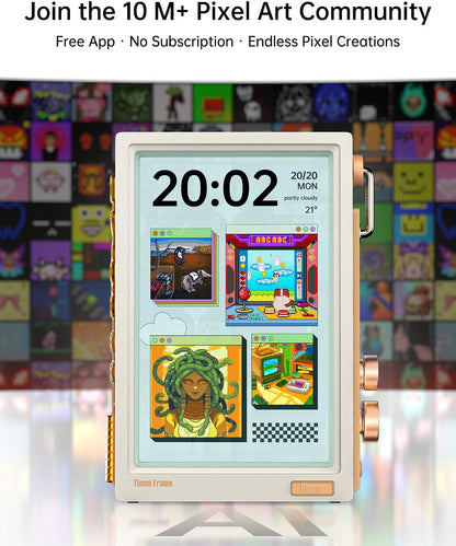 Divoom TimesFrame – 10.1" WiFi 6 Digital Picture Frame & Smart Desk Display, No Subscription | 64GB | Send Photos, Videos & AI Styles + Live Widgets (Weather, Calendar, etc)–Perfect Personalized Gift