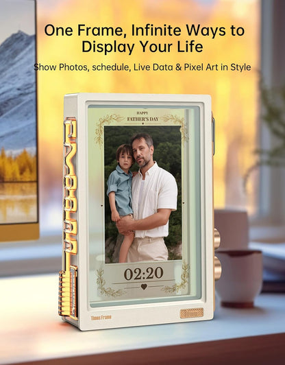 Divoom TimesFrame – 10.1" WiFi 6 Digital Picture Frame & Smart Desk Display, No Subscription | 64GB | Send Photos, Videos & AI Styles + Live Widgets (Weather, Calendar, etc)–Perfect Personalized Gift