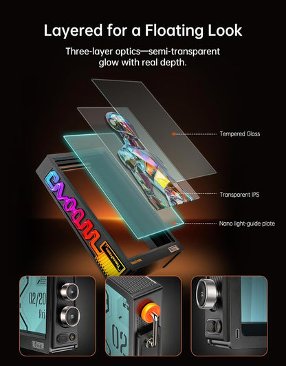 Divoom TimesFrame – 10.1" WiFi 6 Digital Picture Frame & Smart Desk Display, No Subscription | 64GB | Send Photos, Videos & AI Styles + Live Widgets (Weather, Calendar, etc)–Perfect Personalized Gift