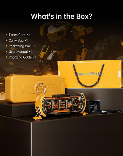 Divoom Times Gate - Cyberpunk Gaming Setup Digital Alarm Clock, Smart APP, WiFi Connect, RGB LED Display, Personalized Financial & Bitcoin Dashboard, Pixel Art for Gaming Room & Office Decor, Silver