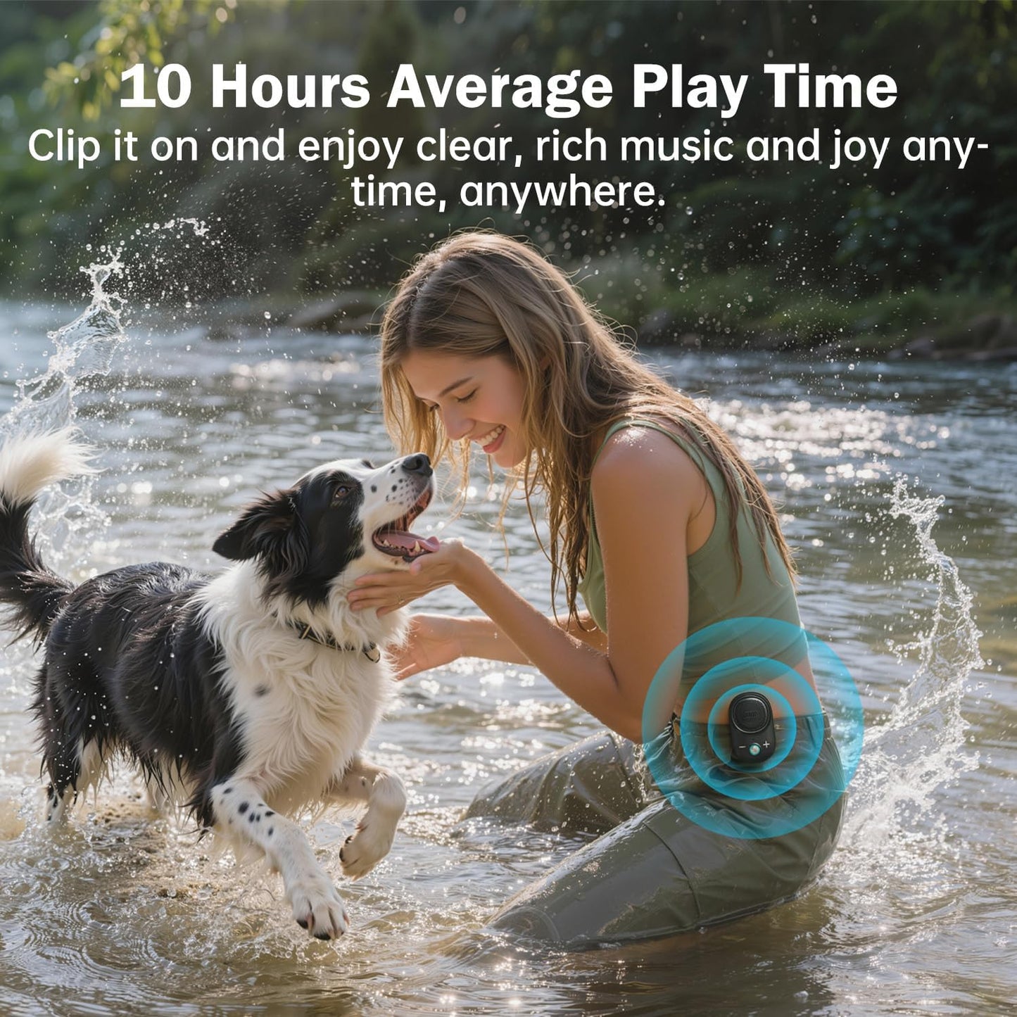 Divoom Itour-S Wearable Bluetooth Speaker, IP67 Waterproof Dustproof, Portable Small Clip-On Bluetooth Speaker, 10H Playtime, for Kitchen, Work, Travel, Biking, Golf, Pool