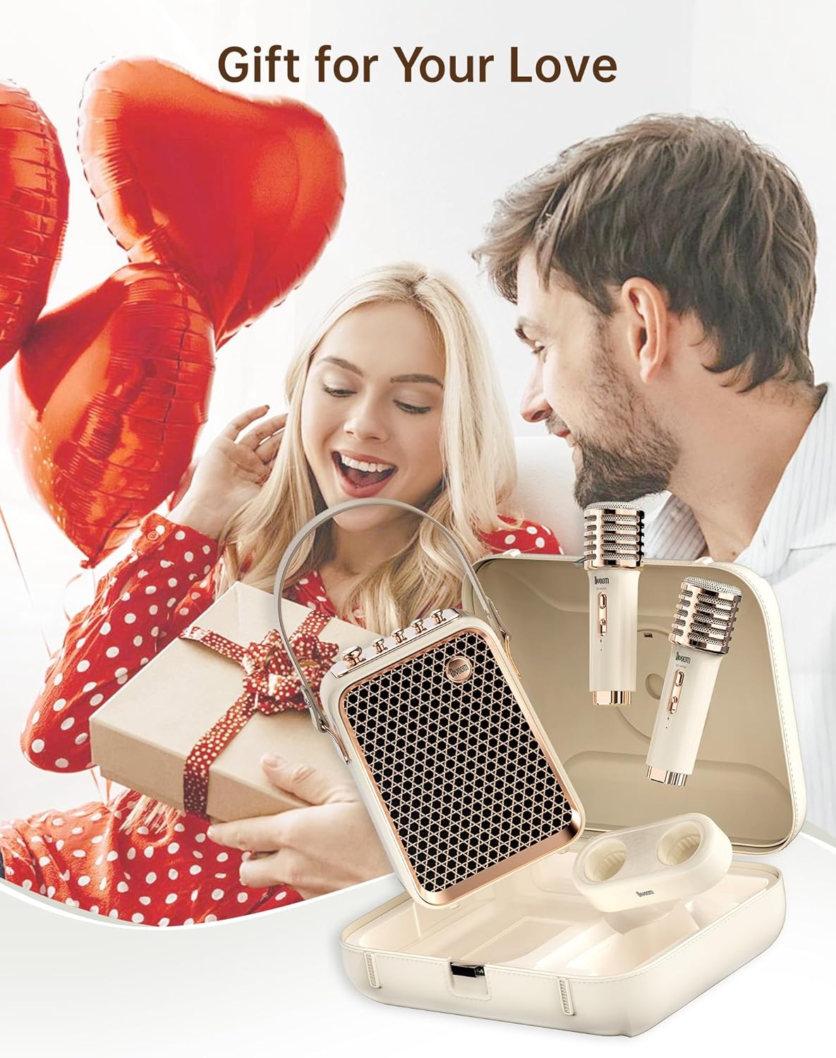 Divoom Songbird-HQ2 Karaoke Machine with 2 Wireless Microphones,50W Sound Bluetooth Speaker for Adults Girls Boys,Audio Mixer Karaoke System for Home Outdoor,Support TF/AUX/USB,Gift for All Ages