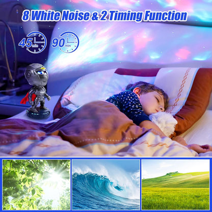 Mech Warrior Star Galaxy Projector - Space Light Projector with Nebula & Timer, Remote Control, Starry Night Light for Bedroom Room Decor