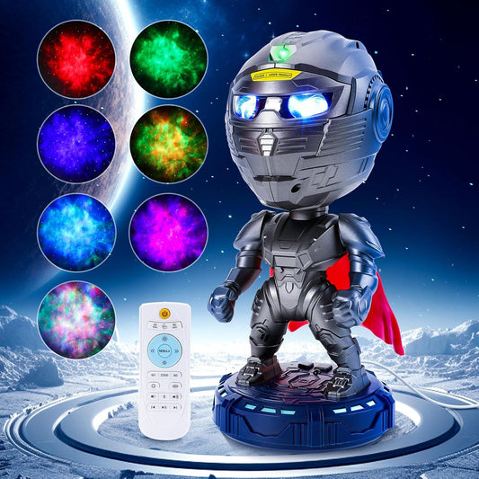Mech Warrior Star Galaxy Projector - Space Light Projector with Nebula & Timer, Remote Control, Starry Night Light for Bedroom Room Decor