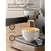 Espresso Machine 20 Bar, Professional Espresso Maker with Milk Frother Steamer Wand, Espresso Coffee Machine Black, Cappuccino & Latte Machine for Home, Retro, 1.8L Removable Water Tank