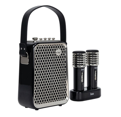 Divoom Songbird-HQ2 Karaoke Machine with 2 Wireless Microphones,50W Sound Bluetooth Speaker for Adults Girls Boys,Audio Mixer Karaoke System for Home Outdoor,Support TF/AUX/USB,Gift for All Ages