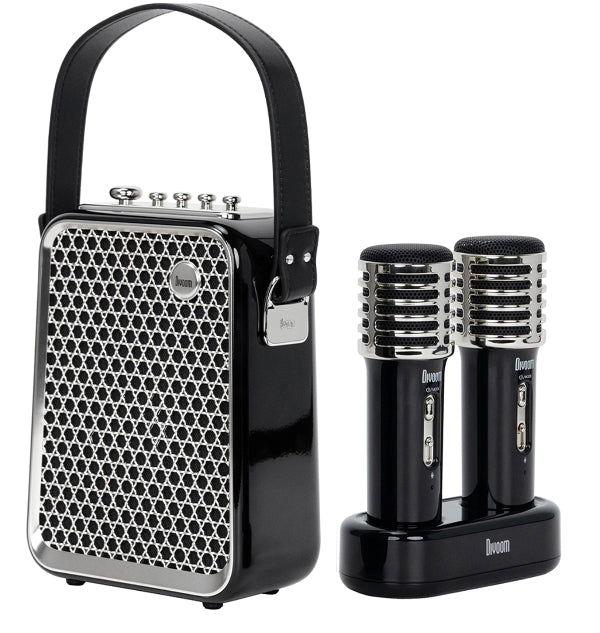 Divoom Songbird-HQ2 Karaoke Machine with 2 Wireless Microphones,50W Sound Bluetooth Speaker for Adults Girls Boys,Audio Mixer Karaoke System for Home Outdoor,Support TF/AUX/USB,Gift for All Ages