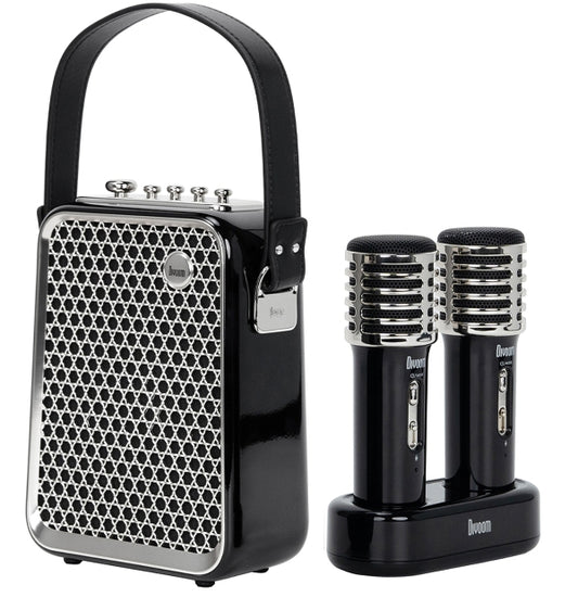 Divoom Songbird-HQ2 Karaoke Machine with 2 Wireless Microphones,50W Sound Bluetooth Speaker for Adults Girls Boys,Audio Mixer Karaoke System for Home Outdoor,Support TF/AUX/USB,Gift for All Ages