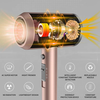 DOOAIR Ionic Professional Blow Dryer in Red color