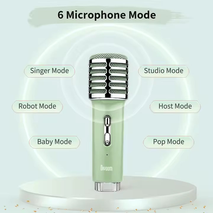 Divoom Songbird-HQ2 Karaoke Machine with 2 Wireless Microphones,50W Sound Bluetooth Speaker for Adults Girls Boys,Audio Mixer Karaoke System for Home Outdoor,Support TF/AUX/USB,Gift for All Ages