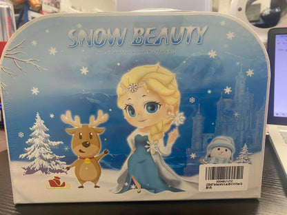 Frozen Tea Party Set for Little Girls/50 Pieces Children's Metal Tea Set with Ice and Snow Carry Case, Little Girls Tea Party Role Play, Tea Set Children's Tea Set with Dessert for Children Girls 3 4 5 6 7 8 Years