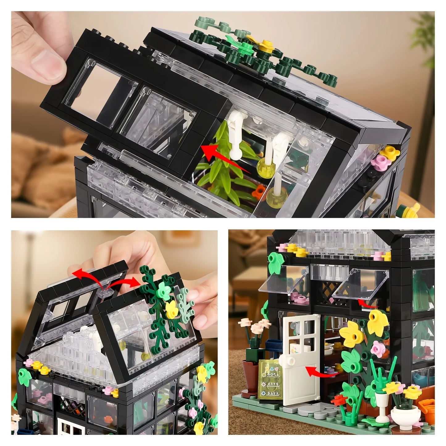 Flower House Building Set Compatible With Lego, Flower Friends House Create