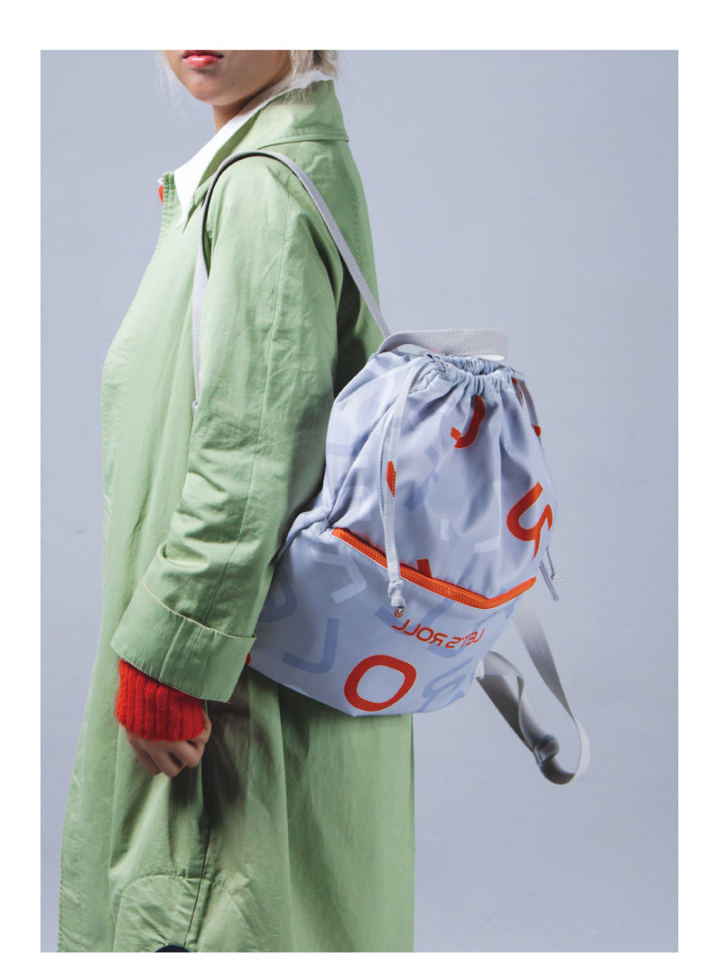 Letter Backpack -Drawstring