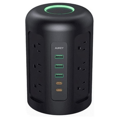 AUKEY powerhub XL 12 AC outlets with 3 USB ports + 2 type-C ports